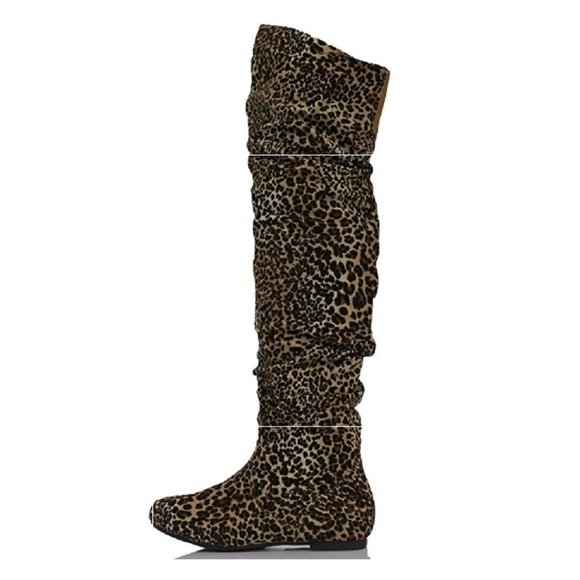 Nature Breeze | Shoes | Leopard Print Knee High Boots | Poshmark